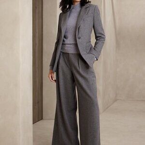 NWT Banana Republic Factory Herringbone Wool Blazer, 8P